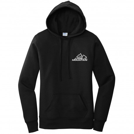 Lone Mountain Embroidered Ladies Pullover Hooded Sweatshirt