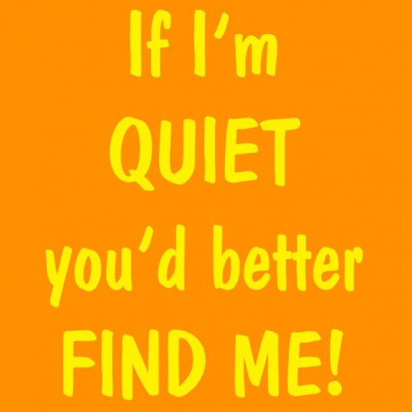 If I'm Quiet You'd Better Find Me