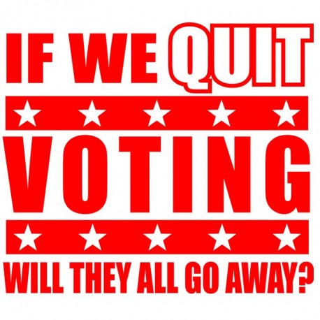 If We Quit Voting Will They All Go Away?