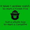 It Takes 1 Careless Match For A Forest Fire And A Whole Box For A Campfire