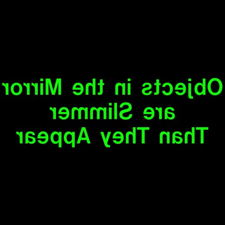 Objects In The Mirror Are Slimmer Than They Appear