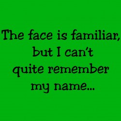 The Face Is Familiar But I Can't Quite Remember My Name