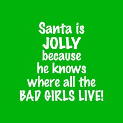 Santa Is Jolly Because He Knows Where All The Bad Girls Live!
