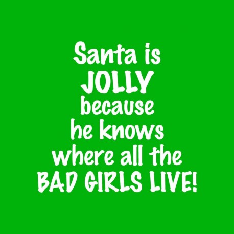 Santa Is Jolly Because He Knows Where All The Bad Girls Live!