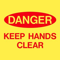 Danger Keep Hands Clear
