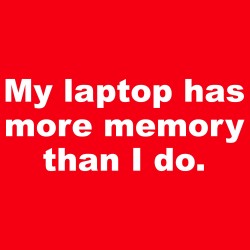 My Laptop Has More Memory Than I Do.