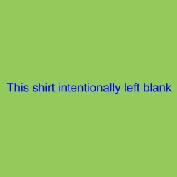 This Shirt Intentionally Left Blank