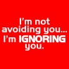 I'm Not Avoiding You... I'm IGNORING You.